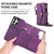 Samsung Galaxy S26 Ultra 5G Multifunctional Wallet Detachable Leather Phone Case with Lanyard - Dark Purple