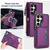 Samsung Galaxy S26 Ultra 5G Multifunctional Wallet Detachable Leather Phone Case with Lanyard - Dark Purple