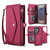 Samsung Galaxy S26 Ultra 5G Multifunctional Wallet Detachable Leather Phone Case with Lanyard - Red