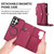 Samsung Galaxy S26 Ultra 5G Multifunctional Wallet Detachable Leather Phone Case with Lanyard - Red