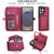 Samsung Galaxy S26 Ultra 5G Multifunctional Wallet Detachable Leather Phone Case with Lanyard - Red
