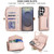 Samsung Galaxy S26 Ultra 5G Multifunctional Wallet Detachable Leather Phone Case with Lanyard - Rose Gold
