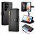 Samsung Galaxy S26 Ultra 5G Nine Card-slot Zipper Wallet Bag Leather Phone Case - Black