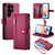 Samsung Galaxy S26 Ultra 5G Nine Card-slot Zipper Wallet Bag Leather Phone Case - Red