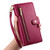 Samsung Galaxy S26 Ultra 5G Nine Card-slot Zipper Wallet Bag Leather Phone Case - Red