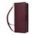 Samsung Galaxy S26 Ultra 5G Nine-card Slots Zipper Wallet Bag Leather Phone Case - Wine Red