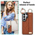 Samsung Galaxy S26 Ultra 5G Non-slip Full Coverage Ring PU Phone Case with Wristband - Brown