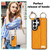 Samsung Galaxy S26 Ultra 5G Non-slip Full Coverage Ring PU Phone Case with Wristband - Orange