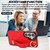 Samsung Galaxy S26 Ultra 5G Non-slip Full Coverage Ring PU Phone Case with Wristband - Red