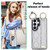 Samsung Galaxy S26 Ultra 5G Non-slip Full Coverage Ring PU Phone Case with Wristband - Silver