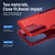Samsung Galaxy S26 Ultra 5G Pioneer Armor Heavy Duty PC Hybrid TPU Phone Case - Red+Rose Red