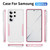 Samsung Galaxy S26 Ultra 5G Pioneer Armor Heavy Duty PC Hybrid TPU Phone Case - White+Pink