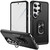 Samsung Galaxy S26 Ultra 5G Pioneer Armor Heavy Duty PC Hybrid TPU Phone Case with Holder - Black