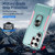 Samsung Galaxy S26 Ultra 5G Pioneer Armor Heavy Duty PC Hybrid TPU Phone Case with Holder - Green+Pink