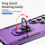 Samsung Galaxy S26 Ultra 5G Pioneer Armor Heavy Duty PC Hybrid TPU Phone Case with Holder - Purple+Black