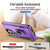 Samsung Galaxy S26 Ultra 5G Pioneer Armor Heavy Duty PC Hybrid TPU Phone Case with Holder - Purple+Black