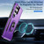 Samsung Galaxy S26 Ultra 5G Pioneer Armor Heavy Duty PC Hybrid TPU Phone Case with Holder - Purple+Black