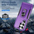 Samsung Galaxy S26 Ultra 5G Pioneer Armor Heavy Duty PC Hybrid TPU Phone Case with Holder - Purple+Black