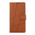 Samsung Galaxy S26 Ultra 5G PU Genuine Leather Texture Embossed Line Phone Case - Brown