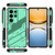 Samsung Galaxy S26 Ultra 5G Punk Armor 2 in 1 PC + TPU Shockproof Phone Case with Invisible Holder - Green