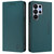 Samsung Galaxy S26 Ultra 5G RC01 Dual-Folded Magnetic Suction RFID Leather Phone Case - Dark Green