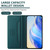 Samsung Galaxy S26 Ultra 5G RC01 Dual-Folded Magnetic Suction RFID Leather Phone Case - Dark Green