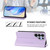 Samsung Galaxy S26 Ultra 5G RC01 Dual-Folded Magnetic Suction RFID Leather Phone Case - Light Purple