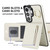 Samsung Galaxy S26 Ultra 5G Retro Ring and Zipper RFID Card Slot Phone Case - Beige