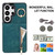 Samsung Galaxy S26 Ultra 5G Retro Ring and Zipper RFID Card Slot Phone Case - Green