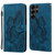 Samsung Galaxy S26 Ultra 5G Retro Skin Feel Butterflies Embossing Horizontal Flip Leather Phone Case - Blue