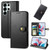 Samsung Galaxy S26 Ultra 5G Retro Solid Color Buckle Leather Phone Case - Black