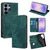 Samsung Galaxy S26 Ultra 5G RFID Anti-theft Brush Magnetic Leather Phone Case - Green