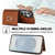 Samsung Galaxy S26 Ultra 5G RFID Anti-theft Card Ring Holder Phone Case - Brown