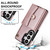 Samsung Galaxy S26 Ultra 5G RFID Card Slot Phone Case with Long Lanyard - Rose Gold