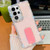 Samsung Galaxy S26 Ultra 5G Rhinestone Glitter TPU 4-corners Anti-fall Phone Case with Holder - Light Pink
