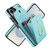 Samsung Galaxy S26 Ultra 5G Rhombic Texture Card Bag Phone Case with Long Lanyard - Mint Green