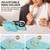 Samsung Galaxy S26 Ultra 5G Rhombic Texture Card Bag Phone Case with Long Lanyard - Mint Green
