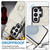 Samsung Galaxy S26 Ultra 5G Rhombic Texture Card Bag Phone Case with Long Lanyard - White