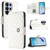 Samsung Galaxy S26 Ultra 5G Rhombic Texture Flip Leather Phone Case with Lanyard - White