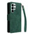 Samsung Galaxy S26 Ultra 5G Rivet Buckle 9 Cards Three Fold Leather Phone Case - Green