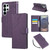 Samsung Galaxy S26 Ultra 5G Rose Flower Embossed 3-Card Slots Leather Phone Case - Deep Purple