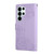 Samsung Galaxy S26 Ultra 5G Rose Flower Embossed 3-Card Slots Leather Phone Case - Purple
