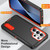 Samsung Galaxy S26 Ultra 5G Rugged PC Hybrid Silicone Phone Case with Holder - Black+Orange