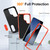 Samsung Galaxy S26 Ultra 5G Rugged PC Hybrid Silicone Phone Case with Holder - Black+Orange