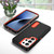 Samsung Galaxy S26 Ultra 5G Rugged PC Hybrid Silicone Phone Case with Holder - Black+Orange