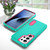 Samsung Galaxy S26 Ultra 5G Rugged PC Hybrid Silicone Phone Case with Holder - Light Green+Rose Red