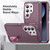 Samsung Galaxy S26 Ultra 5G Rugged PC Hybrid Silicone Phone Case with Holder - Purple+Pink