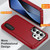 Samsung Galaxy S26 Ultra 5G Rugged PC Hybrid Silicone Phone Case with Holder - Red+Black