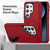 Samsung Galaxy S26 Ultra 5G Rugged PC Hybrid Silicone Phone Case with Holder - Red+Black