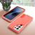 Samsung Galaxy S26 Ultra 5G Rugged PC Hybrid Silicone Phone Case with Holder - Transparent+Orange